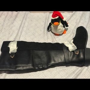 Just fab black flat boots